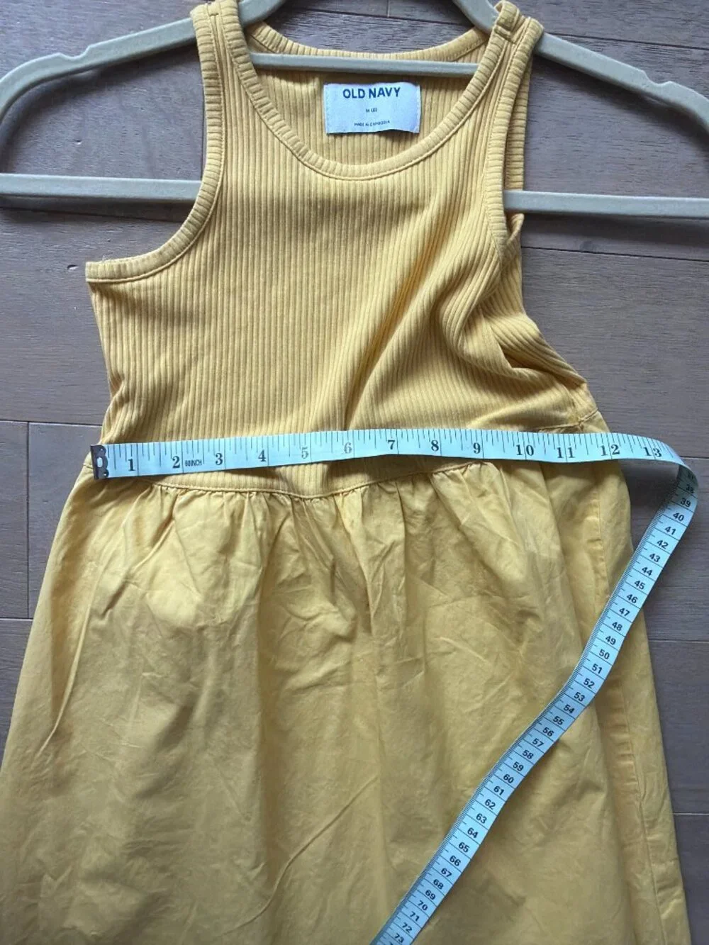 Old Navy Girls Size 8 Yellow Dress Sleeveless Mixed Material